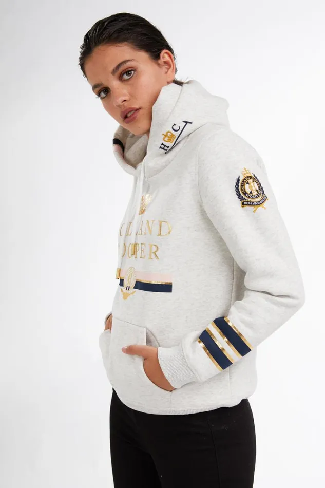 WomenEquestrian Hoodies Holland Cooper HC Heritage Hoodie Ice Grey