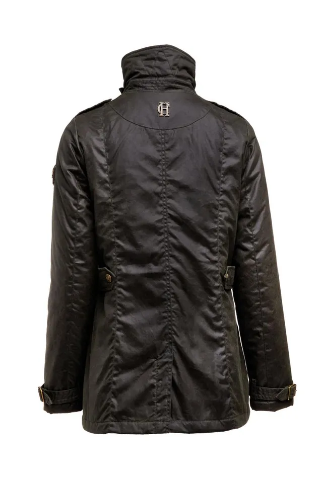 WomenEquestrian Jackets Holland Cooper Alma Wax Artillery Jacket Dark Olive WomenEquestrian Jackets Holland Cooper Alma Wax Artillery Jacket Dark Olive