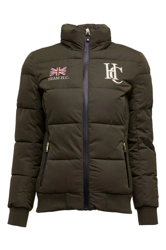 WomenEquestrian Jackets Holland Cooper Team Padded Jacket Khaki WomenEquestrian Jackets Holland Cooper Team Padded Jacket Khaki