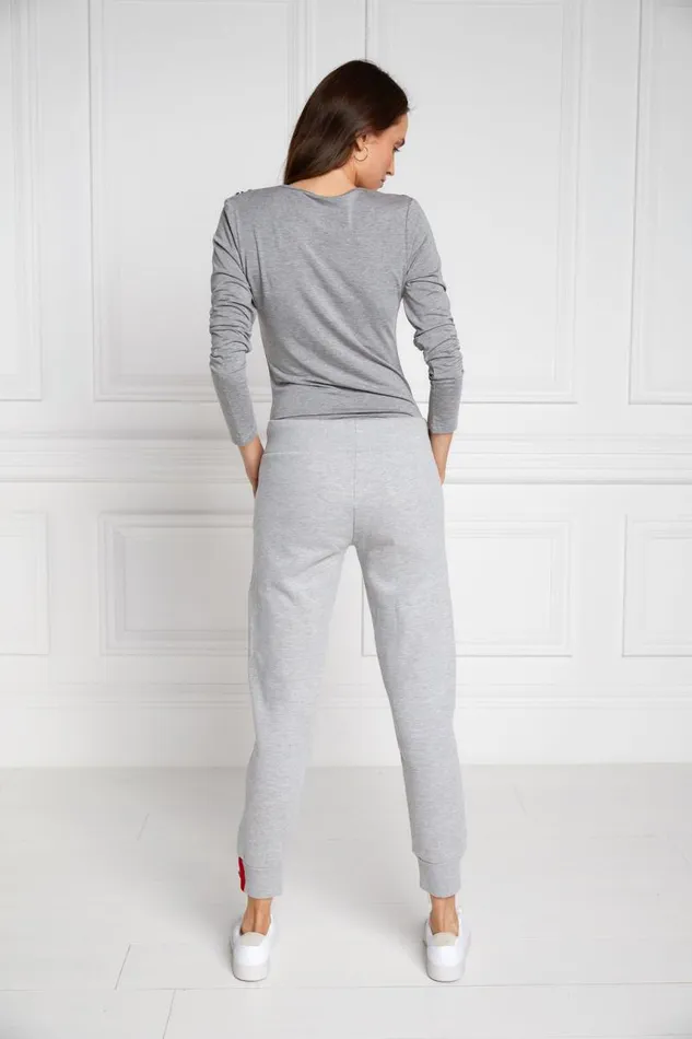WomenEquestrian Joggers Holland Cooper Team Jogger Grey Marl WomenEquestrian Joggers Holland Cooper Team Jogger Grey Marl