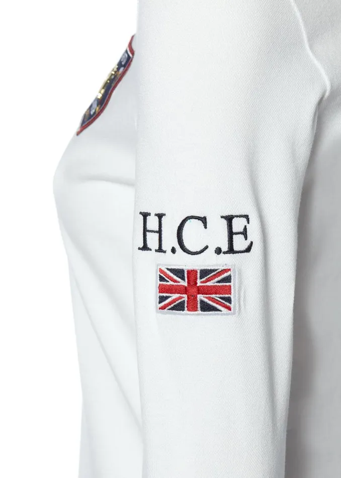 WomenEquestrian Polo Shirts Holland Cooper Classic Long Sleeve Polo Shirt White WomenEquestrian Polo Shirts Holland Cooper Classic Long Sleeve Polo Shirt White