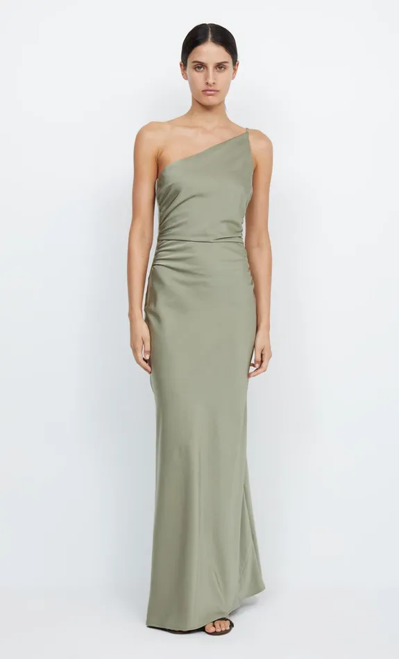 Women ETERNITY ASYM MAXI DRESS 8211 SAGE Bec Bridge Bridesmaid Dresses