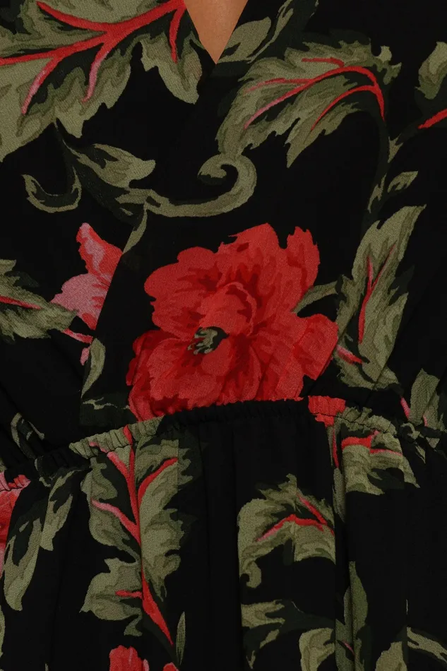 Women Event Dresses Petal and Pup Anisa Maxi Dress Black Floral