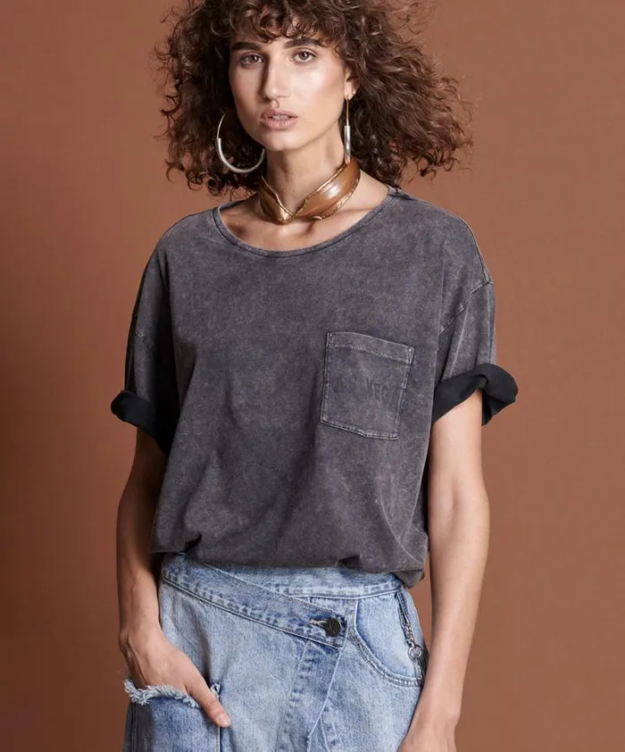 Women FADED BLACK LAS VEGAS SANTA FE TEE One Teaspoon Basic Tees