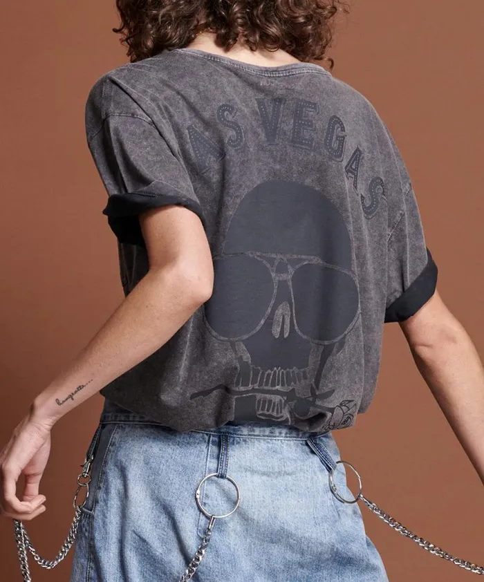 Women FADED BLACK LAS VEGAS SANTA FE TEE One Teaspoon Basic Tees