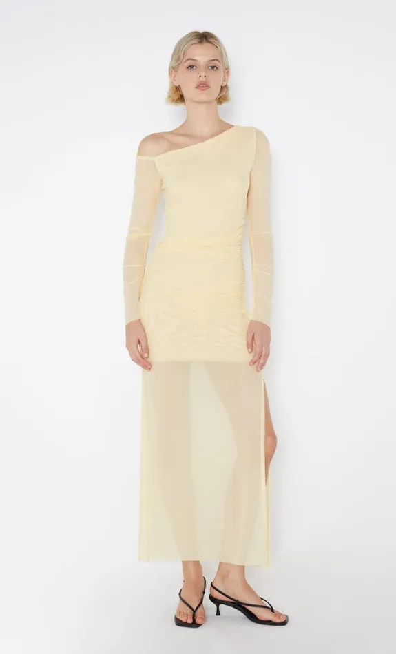 Women FAE ASYM LONG SLEEVE DRESS 8211 BUTTER YELLOW Bec Bridge Maxi Dresses