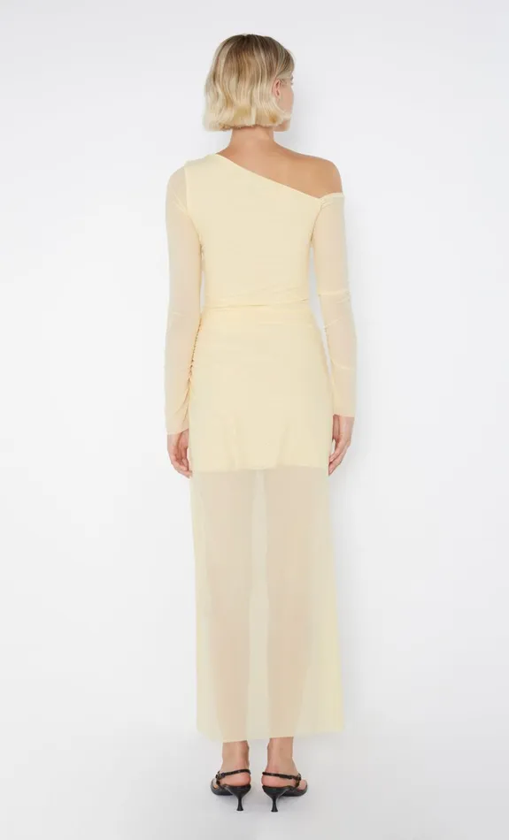 Women FAE ASYM LONG SLEEVE DRESS 8211 BUTTER YELLOW Bec Bridge Maxi Dresses