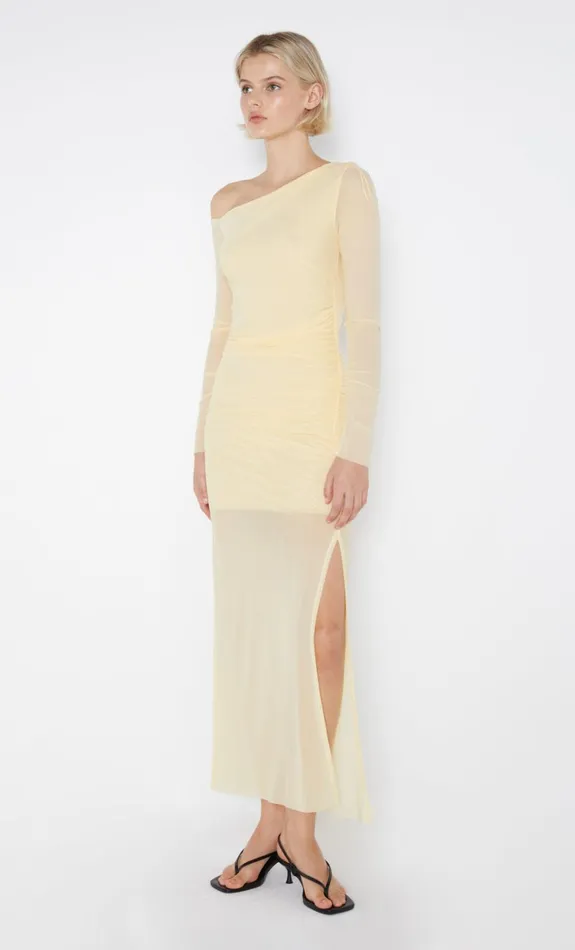 Women FAE ASYM LONG SLEEVE DRESS 8211 BUTTER YELLOW Bec Bridge Maxi Dresses