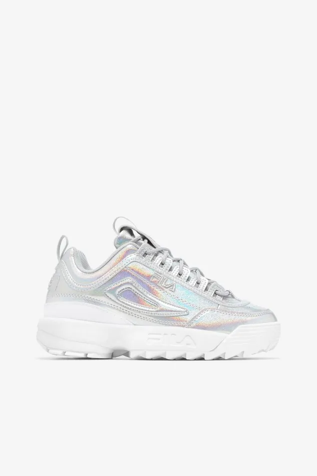 Women Fila Sneakers and Lifestyle Disruptor 2 Premium Iridescent Iridescent Iridescent Iridescent
