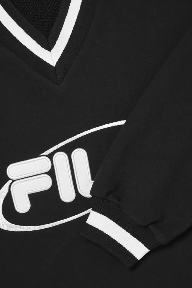 Women Fila Sweatshirts and Hoodies Heritage Oversized VNeck Pullover
