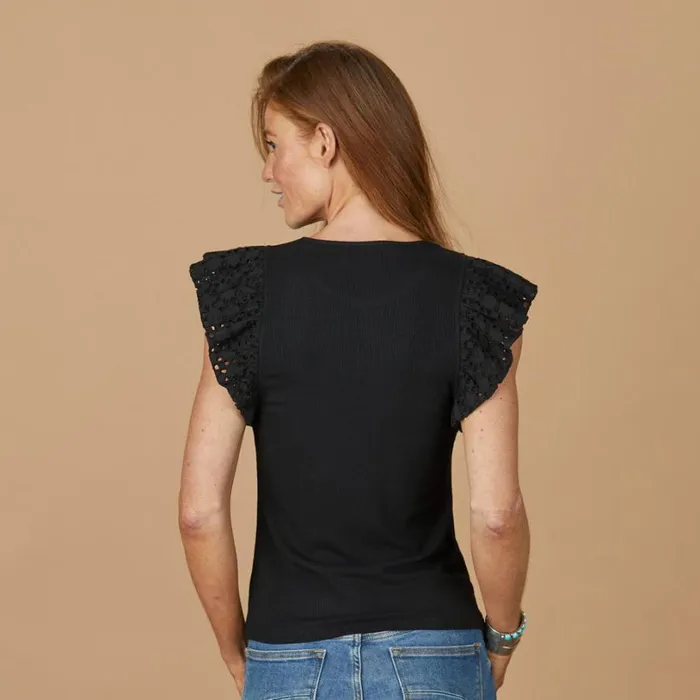 Women Firtha Ruffle Top Black Sundance Catalog Tops Women Firtha Ruffle Top Black Sundance Catalog Tops