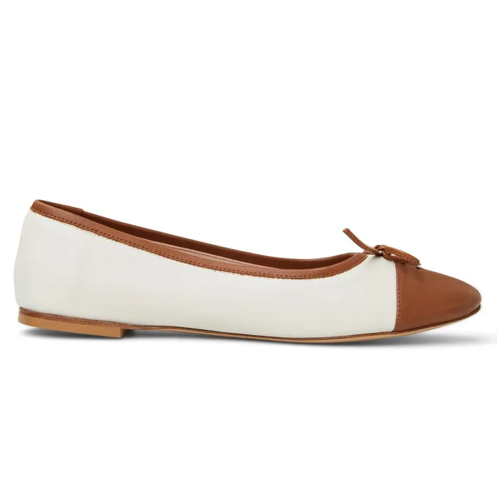 Women Flats and Loafers Bruno Magli DONATELLA Ballet Flat BROWNCREAM