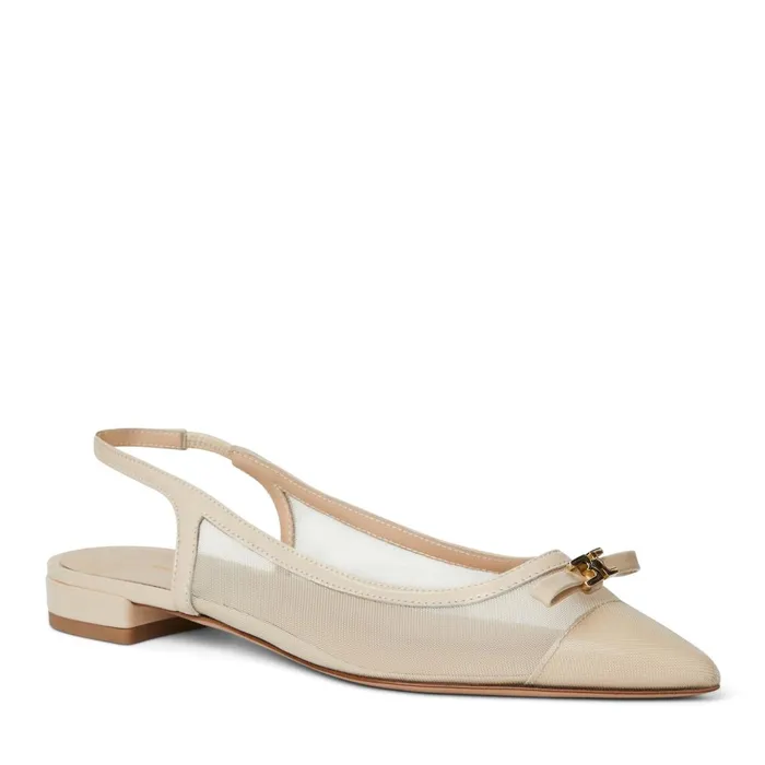 Women Flats and Loafers Bruno Magli PAMINA Slingback Flat SAND PATENT