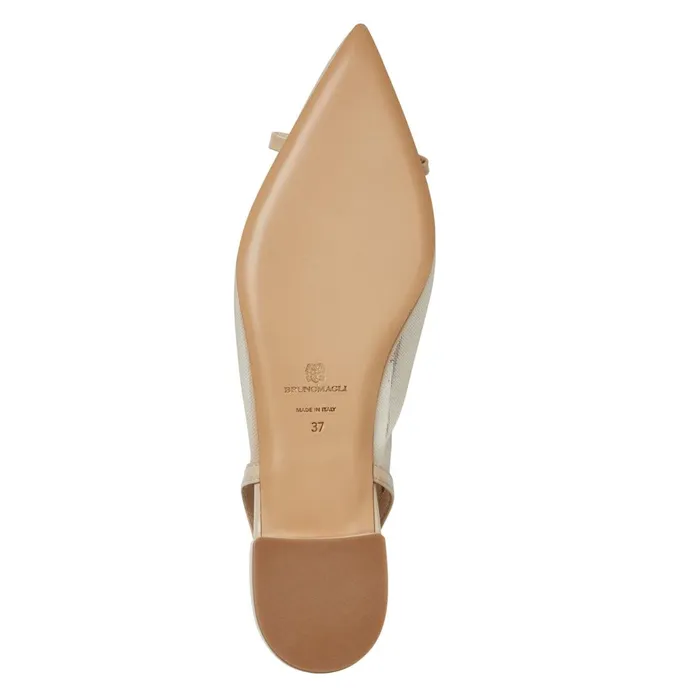 Women Flats and Loafers Bruno Magli PAMINA Slingback Flat SAND PATENT
