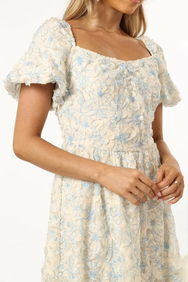 Women Floral Dresses Petal and Pup Atticus Mini Dress Blue
