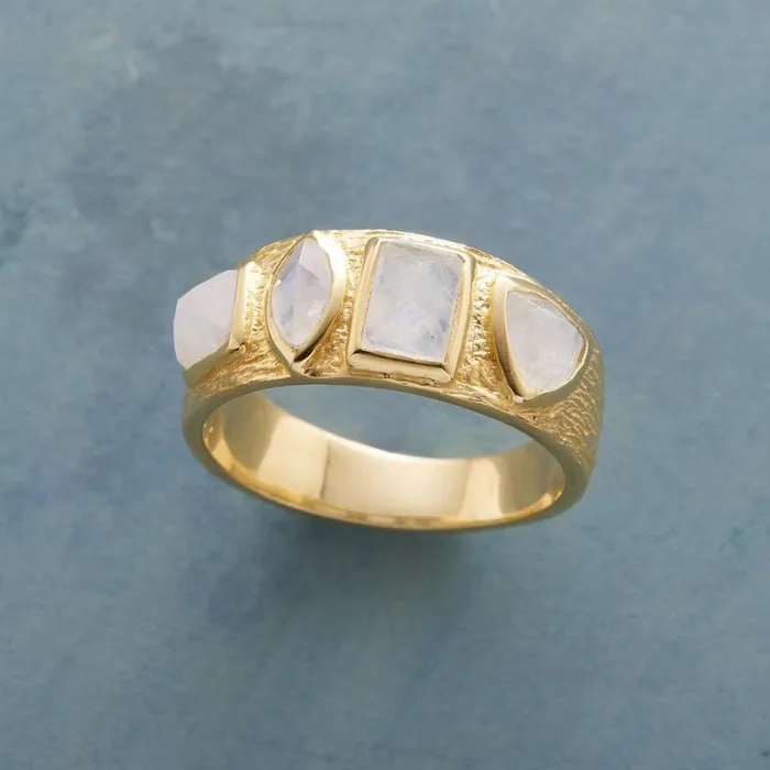 Women Four Of A Moonstone Ring Sundance Catalog Rings