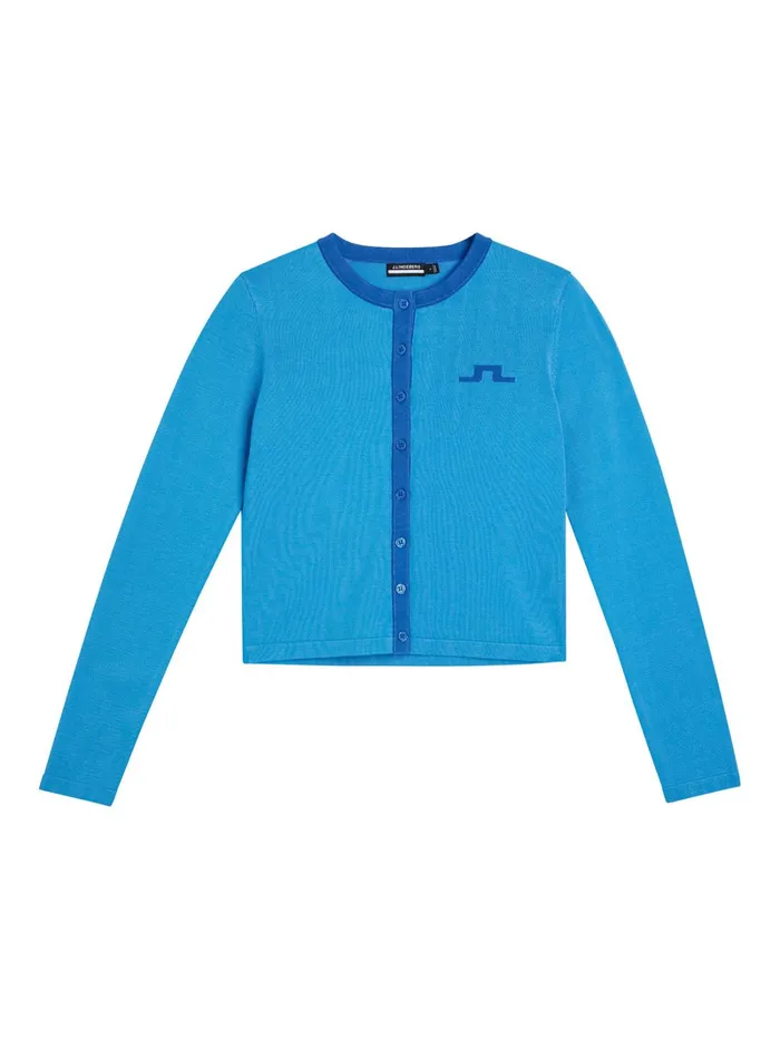 Women Freda Knitted Cardigan Brilliant Blue JLindeberg Knitwear Women Freda Knitted Cardigan Brilliant Blue JLindeberg Knitwear