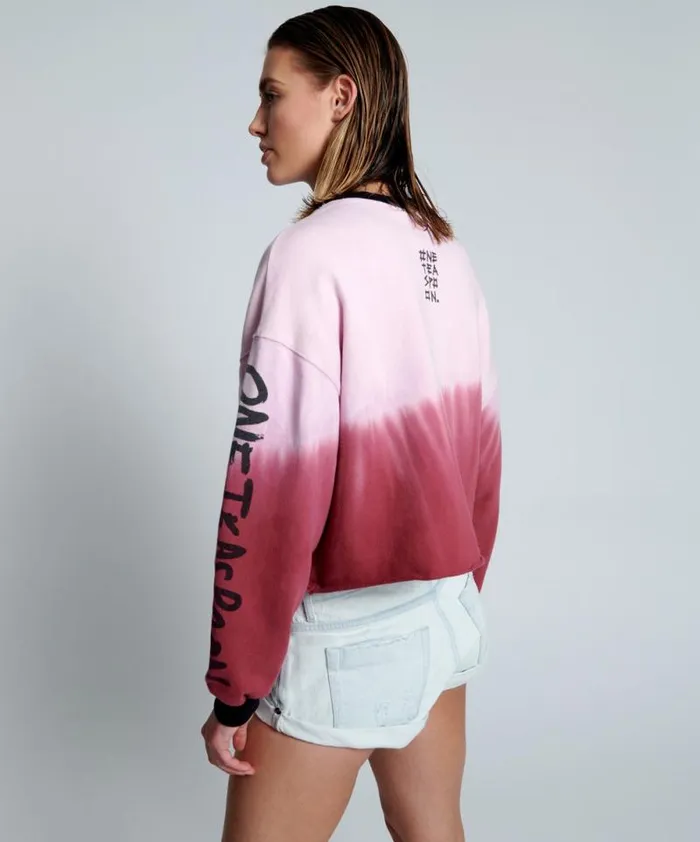 Women FROM THE STARS DIPPED CROPPED SWEATER One Teaspoon Hoodies And Sweats Women FROM THE STARS DIPPED CROPPED SWEATER One Teaspoon Hoodies And Sweats