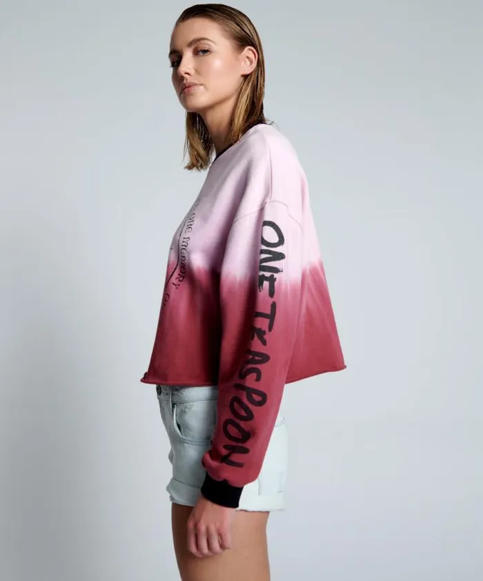 Women FROM THE STARS DIPPED CROPPED SWEATER One Teaspoon Hoodies And Sweats Women FROM THE STARS DIPPED CROPPED SWEATER One Teaspoon Hoodies And Sweats