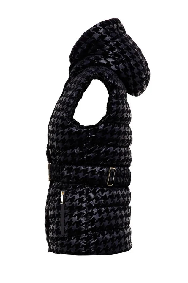 Women Gilets Holland Cooper Vermont Gilet Mono Houndstooth Women Gilets Holland Cooper Vermont Gilet Mono Houndstooth