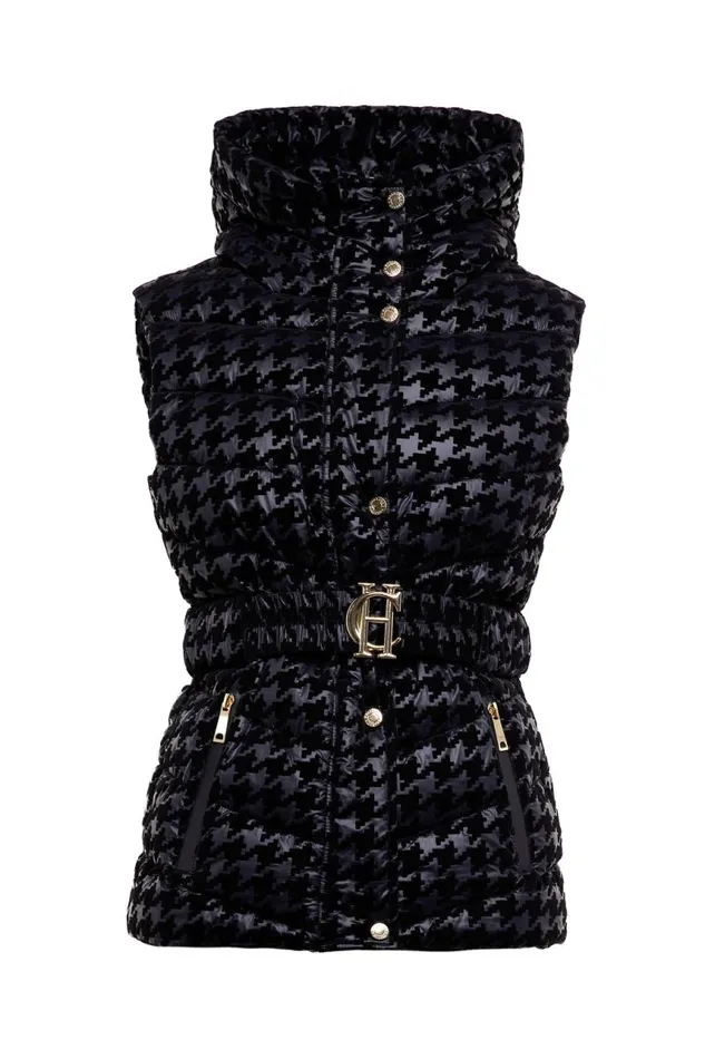 Women Gilets Holland Cooper Vermont Gilet Mono Houndstooth Women Gilets Holland Cooper Vermont Gilet Mono Houndstooth