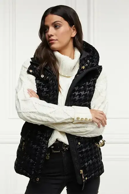 Women Gilets Holland Cooper Vermont Gilet Mono Houndstooth Women Gilets Holland Cooper Vermont Gilet Mono Houndstooth