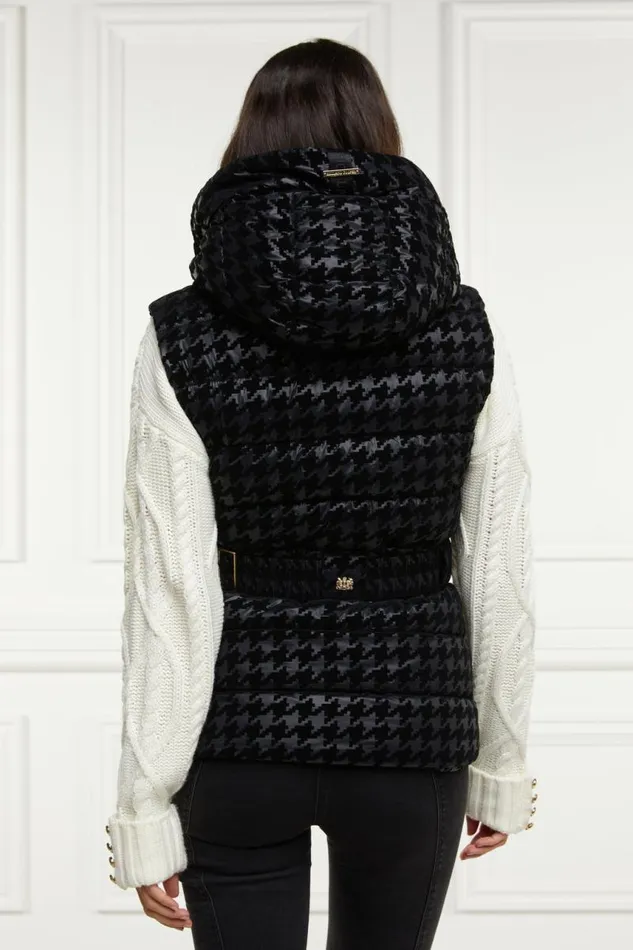 Women Gilets Holland Cooper Vermont Gilet Mono Houndstooth Women Gilets Holland Cooper Vermont Gilet Mono Houndstooth