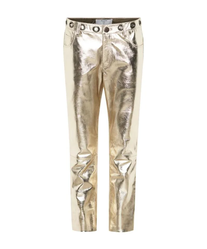 Women GOLD LEATHER HEART BREAK HOTEL DROP CROTCH PANTS One Teaspoon Bottoms Women GOLD LEATHER HEART BREAK HOTEL DROP CROTCH PANTS One Teaspoon Bottoms