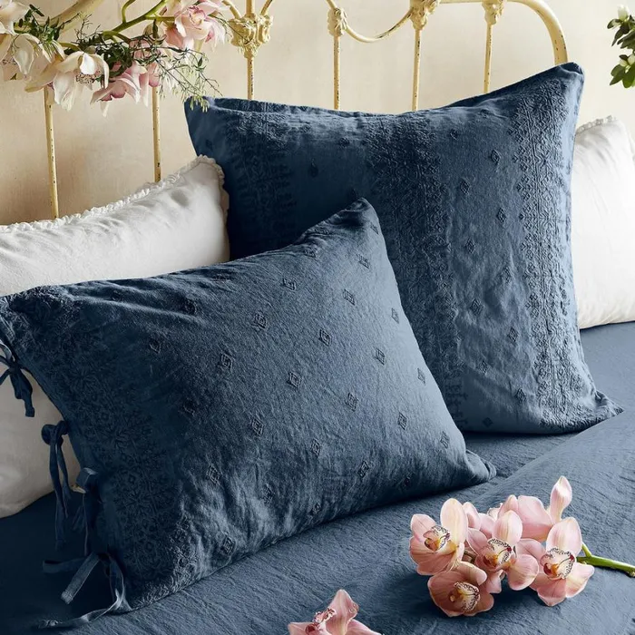 Women Gossamer Linen Embroidery Sham Cloud Sundance Catalog Bedding and Bath Women Gossamer Linen Embroidery Sham Cloud Sundance Catalog Bedding and Bath