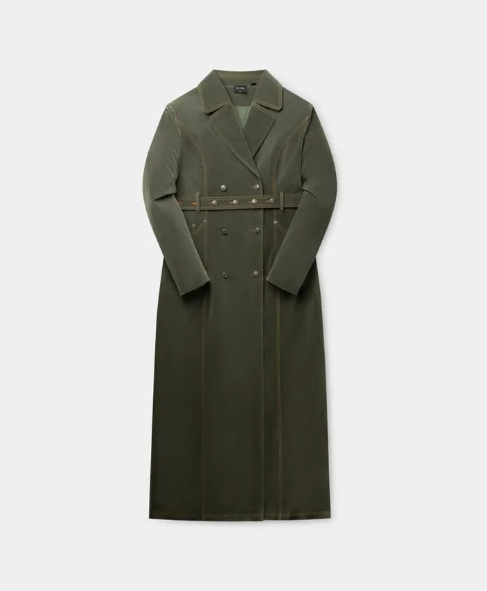 Women Green Miya Velvet Trenchcoat Daily Paper Jackets