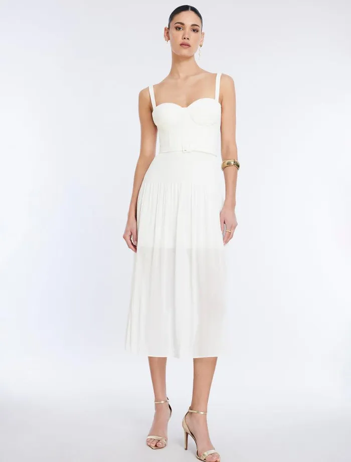 Women Gregoria Midi Dress Gardenia BCBG Dresses