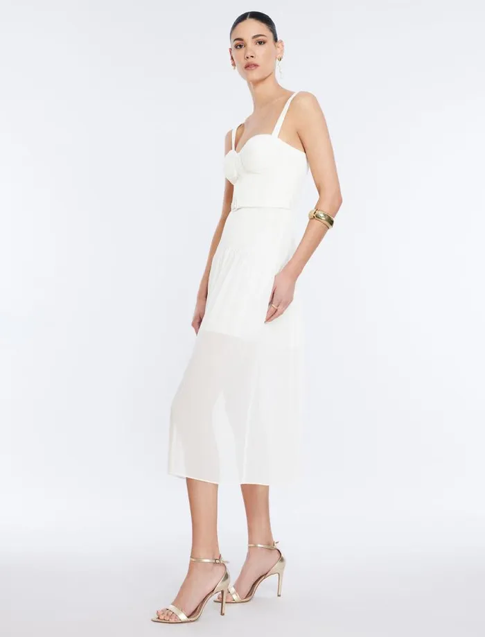Women Gregoria Midi Dress Gardenia BCBG Dresses Women Gregoria Midi Dress Gardenia BCBG Dresses