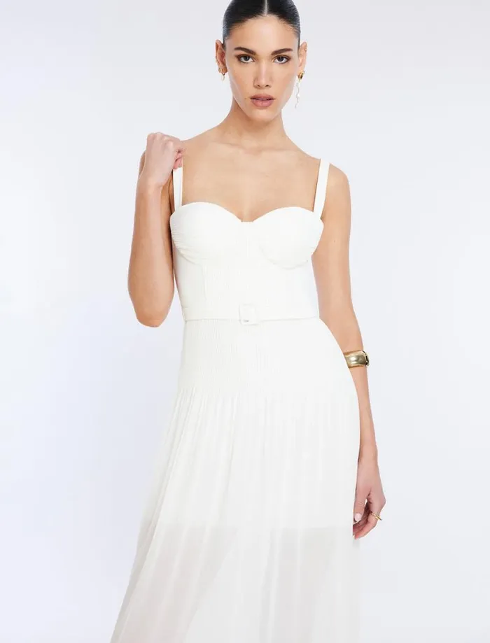 Women Gregoria Midi Dress Gardenia BCBG Dresses Women Gregoria Midi Dress Gardenia BCBG Dresses