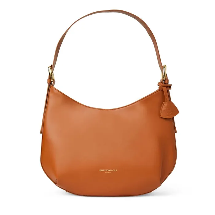 Women Handbags Bruno Magli Cora Hobo Handbag Cognac Nappa Leather