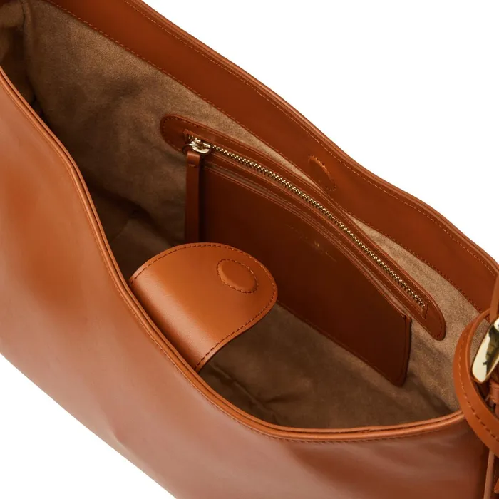Women Handbags Bruno Magli Cora Hobo Handbag Cognac Nappa Leather