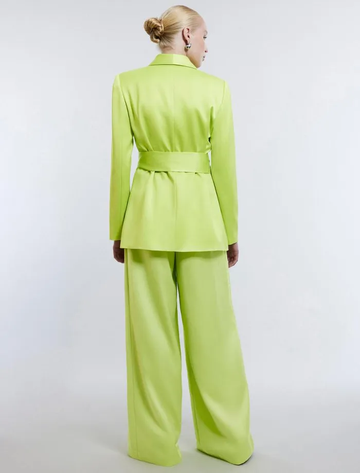 Women Harrison Satin Blazer Lime Punch BCBG Jackets and Blazers Women Harrison Satin Blazer Lime Punch BCBG Jackets and Blazers