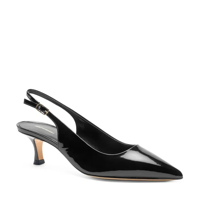 Women Heels Bruno Magli Palerma Slingback Pump Black Patent