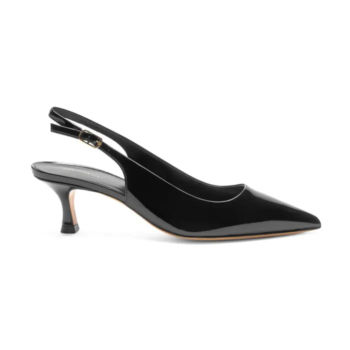 Women Heels Bruno Magli Palerma Slingback Pump Black Patent