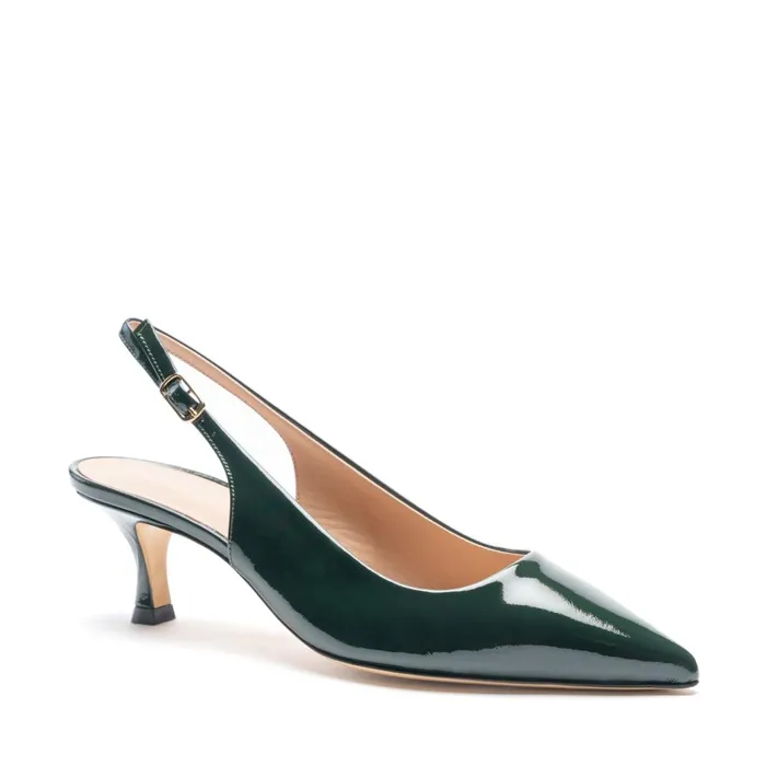 Women Heels Bruno Magli Palerma Slingback Pump Emerald Patent