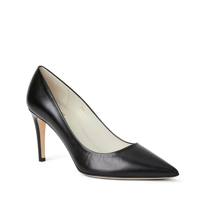 Women Heels Bruno Magli Telma Leather PointedToe Pump 8211 Black