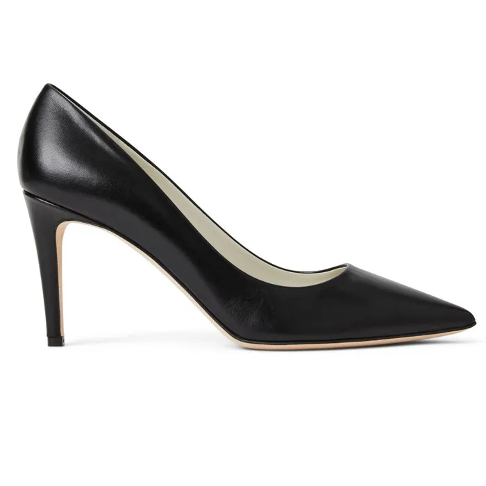 Women Heels Bruno Magli Telma Leather PointedToe Pump 8211 Black