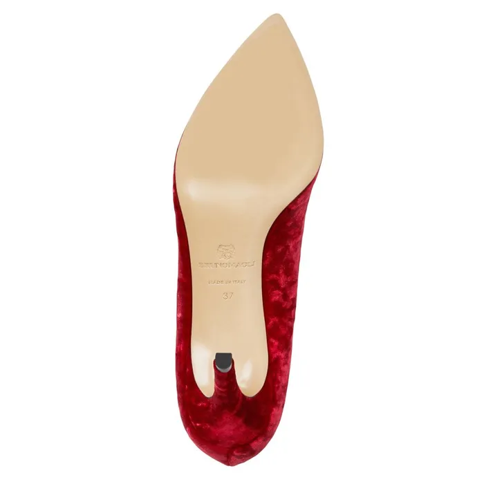 Women Heels Bruno Magli Telma Pointed Toe Pump Red Velvet Women Heels Bruno Magli Telma Pointed Toe Pump Red Velvet