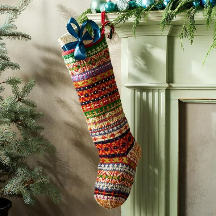 Women Heirloom Fair Isle Stocking Sundance Catalog Seasonal