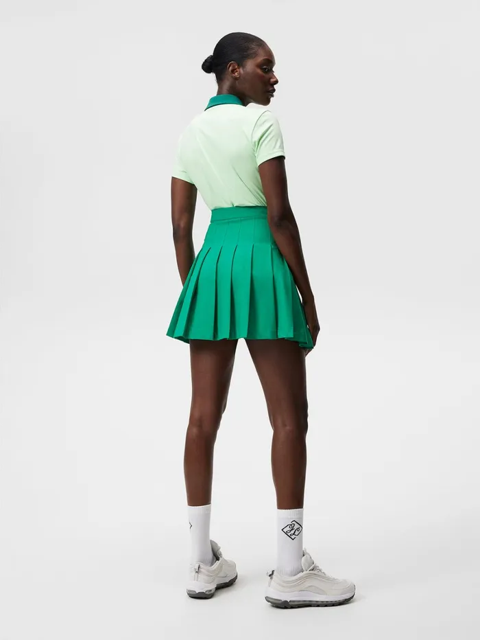 Women Henrietta Debossed Polo Patina Green JLindeberg Polo Shirts Women Henrietta Debossed Polo Patina Green JLindeberg Polo Shirts