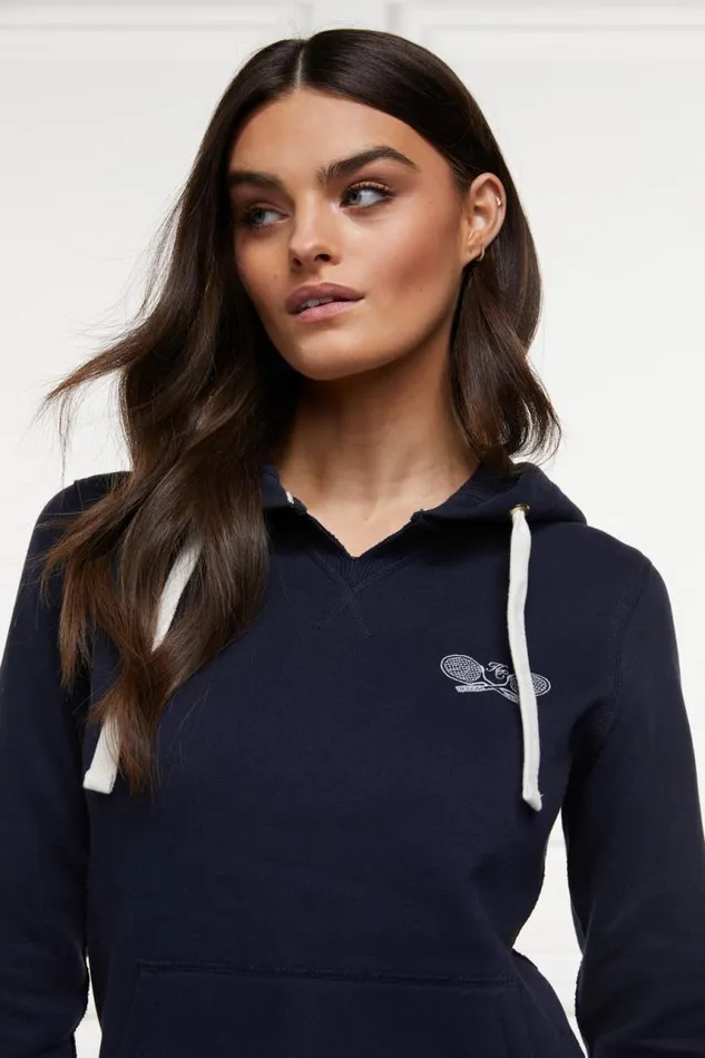 Women Hoodies Holland Cooper Tennis Hoodie Ink Navy