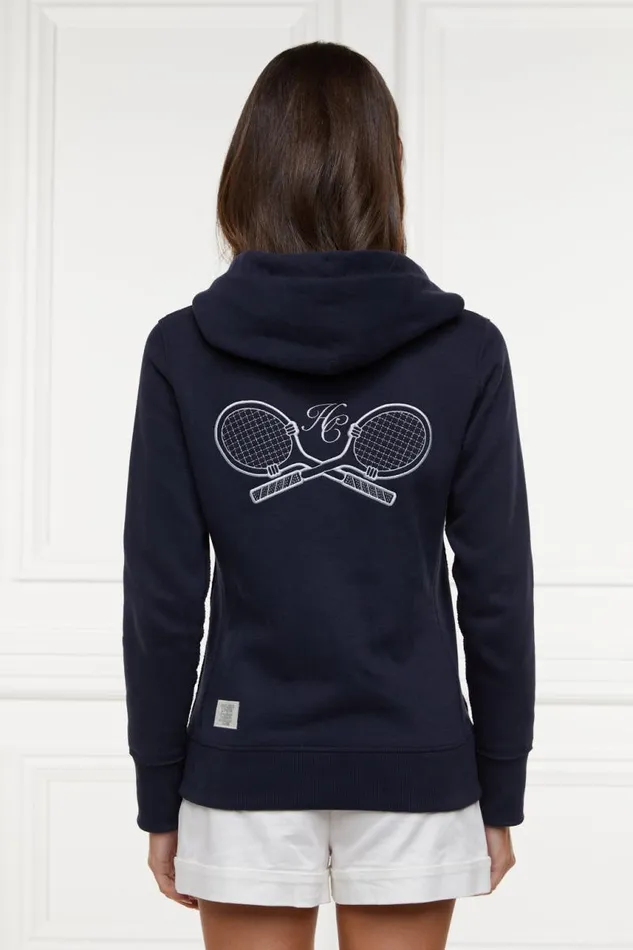Women Hoodies Holland Cooper Tennis Hoodie Ink Navy Women Hoodies Holland Cooper Tennis Hoodie Ink Navy