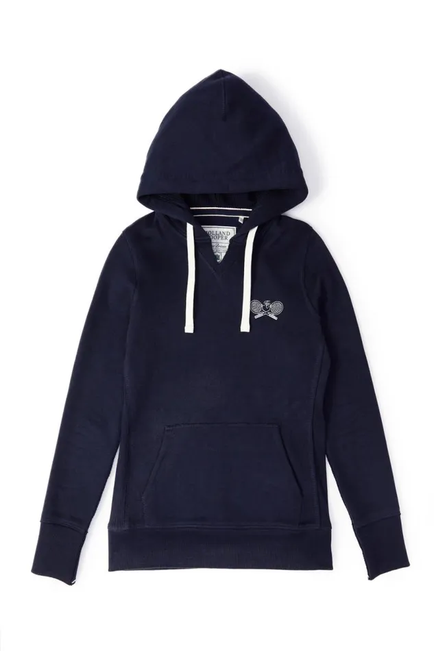 Women Hoodies Holland Cooper Tennis Hoodie Ink Navy Women Hoodies Holland Cooper Tennis Hoodie Ink Navy