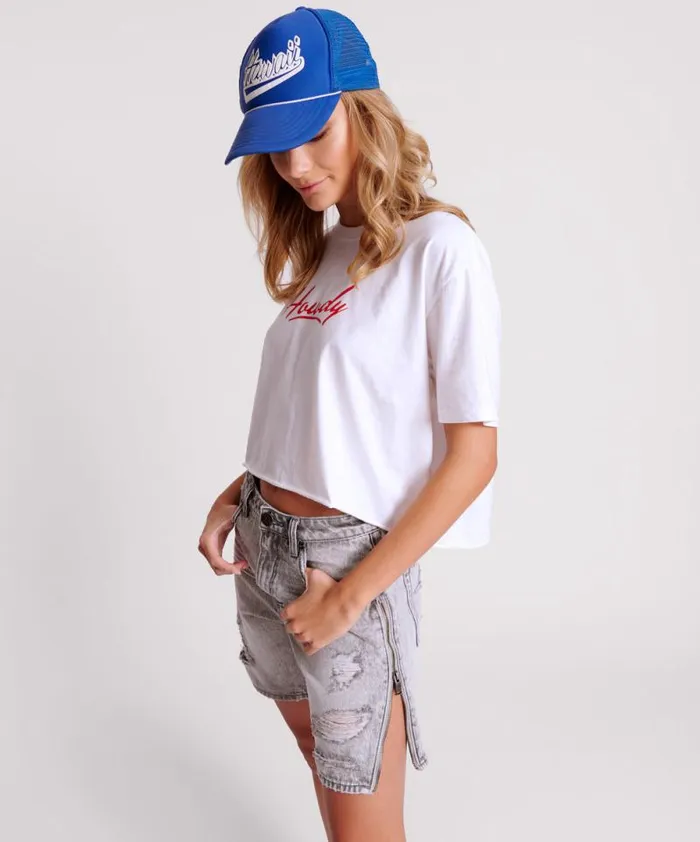 Women HOWDY BOXY CROP TEE One Teaspoon Tees and Tanks Women HOWDY BOXY CROP TEE One Teaspoon Tees and Tanks