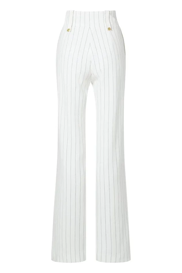 Women In Stock Tailoring Holland Cooper High Waisted Straight Trouser Oyster Linen Pinstripe Women In Stock Tailoring Holland Cooper High Waisted Straight Trouser Oyster Linen Pinstripe