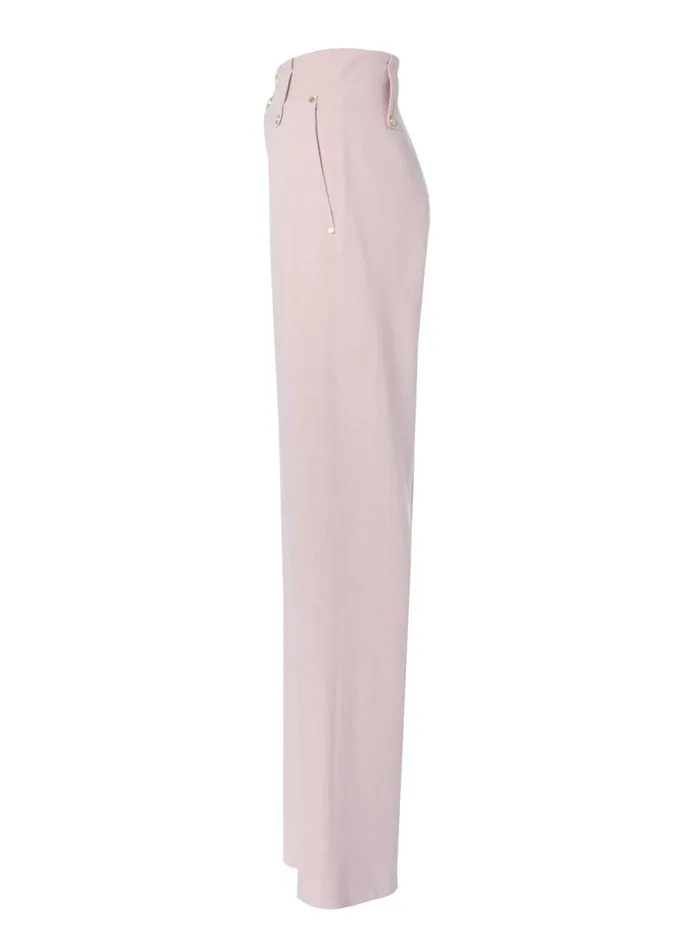 Women In Stock Tailoring Holland Cooper High Waisted Straight Trouser Pink Linen Women In Stock Tailoring Holland Cooper High Waisted Straight Trouser Pink Linen